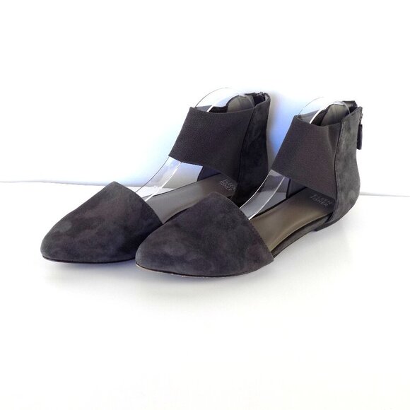 Eileen Fisher Allot D'Orsay Suede Flats Size 10 Olive - Picture 3 of 10